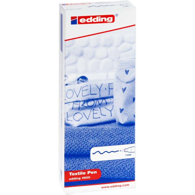 Pisak tekstylny e-4600 EDDING, 1mm, czarny