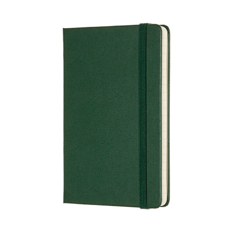 Notes MOLESKINE Classic P (9x14 cm) w linie, twarda oprawa, myrtle green, 192 strony, zielony