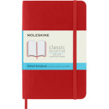 Notes MOLESKINE Classic P (9x14cm) w kropki, miękka oprawa, 192 strony, czerwony