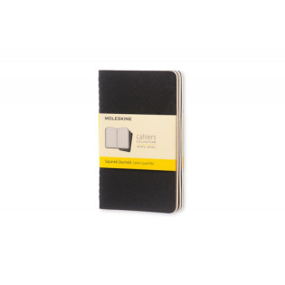 Zestaw 3 Zeszytów MOLESKINE Cahier Journals P (9x14cm) w kratkę, 64 strony, czarny
