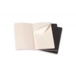 Zestaw 3 Zeszytów MOLESKINE Cahier Journals P (9x14cm) w kratkę, 64 strony, czarny