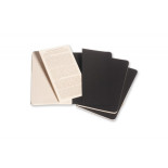 Zestaw 3 Zeszytów MOLESKINE Cahier Journals P (9x14cm) w kratkę, 64 strony, czarny