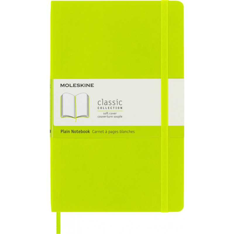 Notes MOLESKINE Classic L (13x21 cm) gładki, miękka oprawa, lemon green, 192 strony, zielony
