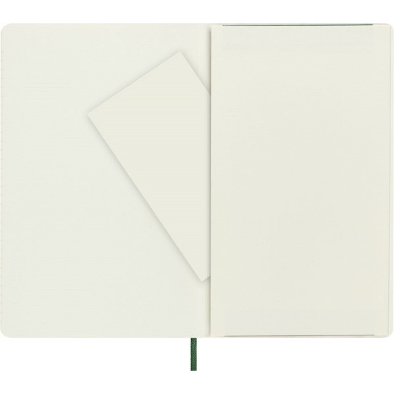 Notes MOLESKINE L (13x21cm) w kropki, miękka oprawa, myrtle green, 192 strony, zielony