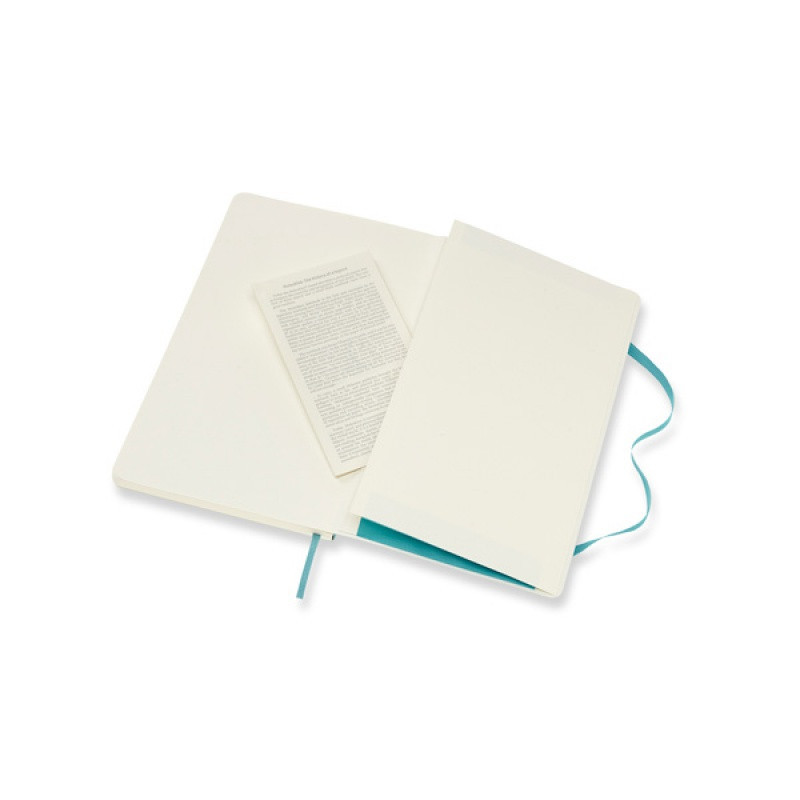 Notes MOLESKINE L (13x21 cm) gładki, miękka oprawa, reef blue, 192 strony, niebieski