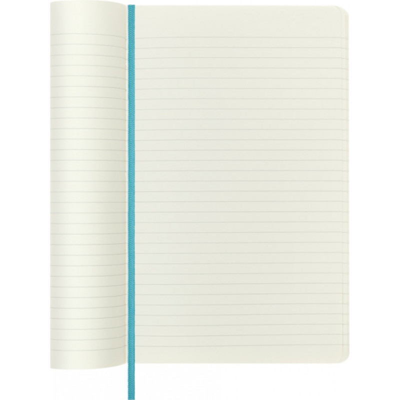 Notes MOLESKINE L (13x21 cm) w linie, miękka oprawa, reef blue, 192 strony, niebieski