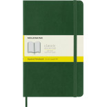 Notes MOLESKINE L (13x21cm) w kratkę, miękka oprawa, myrtle green, 192 strony, zielony