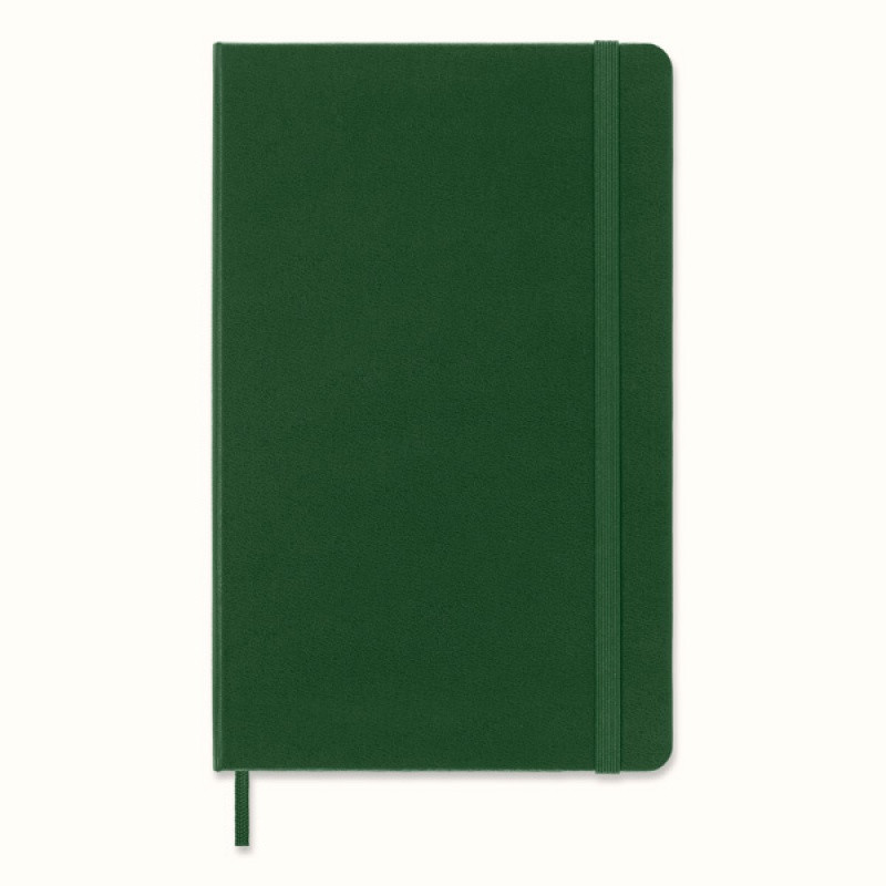Notes MOLESKINE Classic L (13x21cm) w kropki, twarda oprawa, myrtle green, 240 stron, zielony