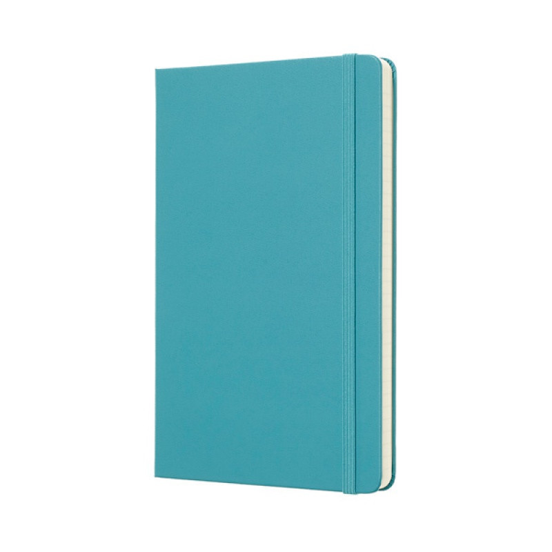 Notes MOLESKINE Classic L (13x21 cm) w linie, twarda oprawa, reef blue, 240 stron, niebieski