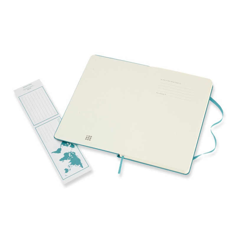 Notes MOLESKINE Classic L (13x21 cm) w linie, twarda oprawa, reef blue, 240 stron, niebieski