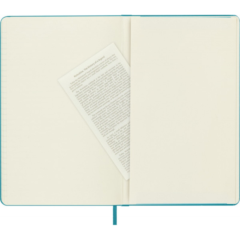Notes MOLESKINE Classic L (13x21 cm) w linie, twarda oprawa, reef blue, 240 stron, niebieski