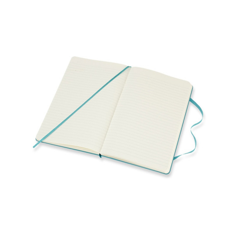 Notes MOLESKINE Classic L (13x21 cm) w linie, twarda oprawa, reef blue, 240 stron, niebieski