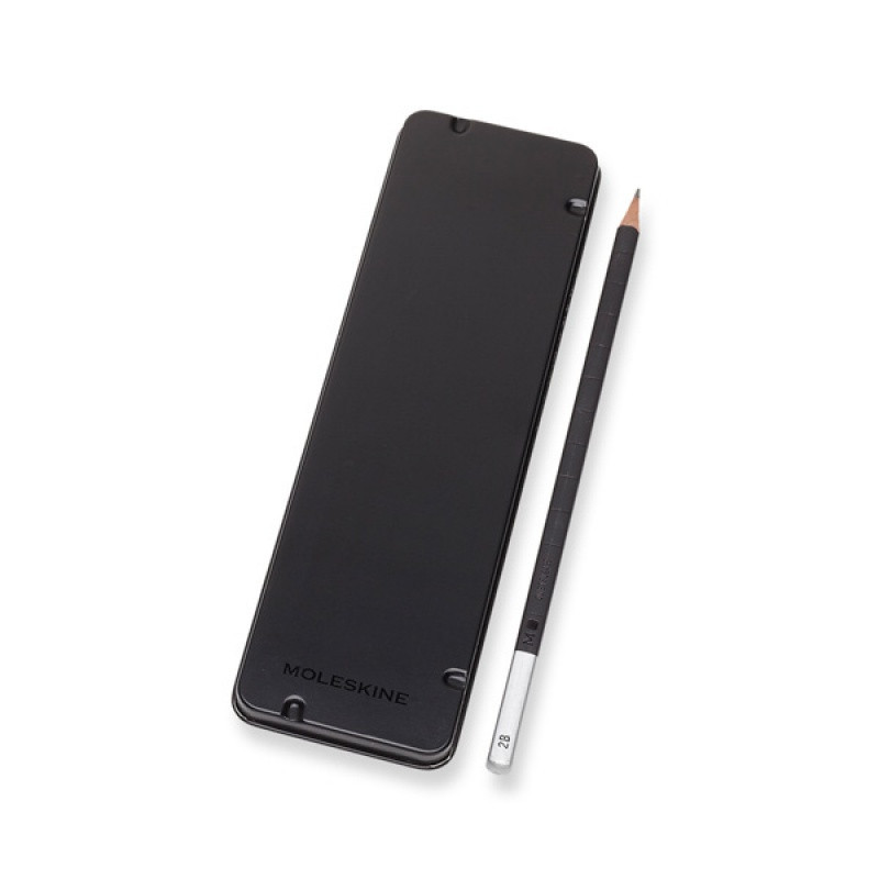 Zestaw ołówków MOLESKINE 5 szt. Różnej twardości w metalowym pudełku