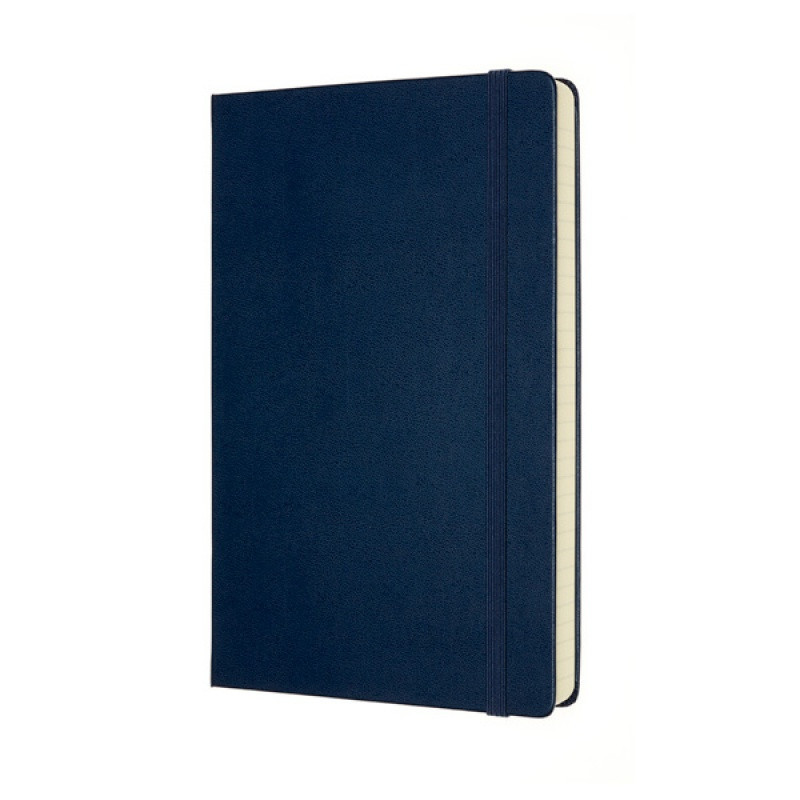 Notes MOLESKINE Classic L (13x21 cm) w linie, twarda oprawa, sapphire blue, 400 stron, niebieski