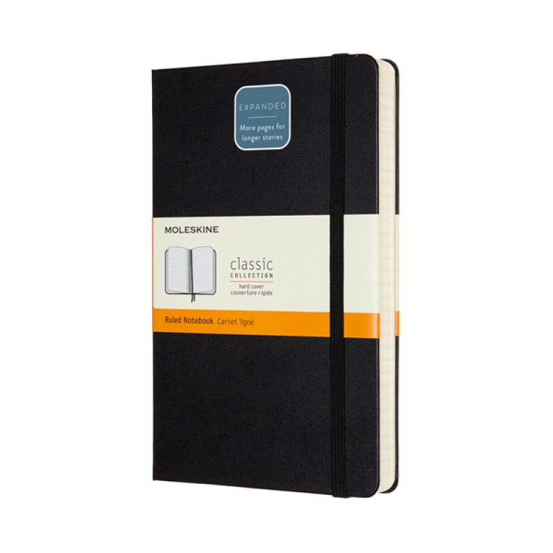 Notes MOLESKINE Classic L (13x21cm) w linie, twarda oprawa, 400 stron, czarny