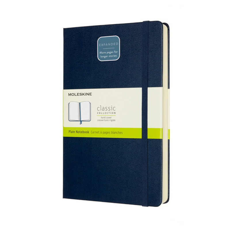 Notes MOLESKINE Classic L (13x21 cm) gładki, twarda oprawa, sapphire blue, 400 stron, niebieski