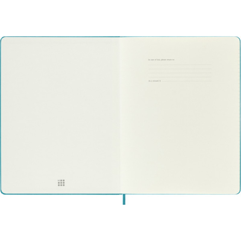 Notes MOLESKINE Classic XL (19x25 cm) w linie, twarda oprawa, reef blue, 192 strony, niebieski
