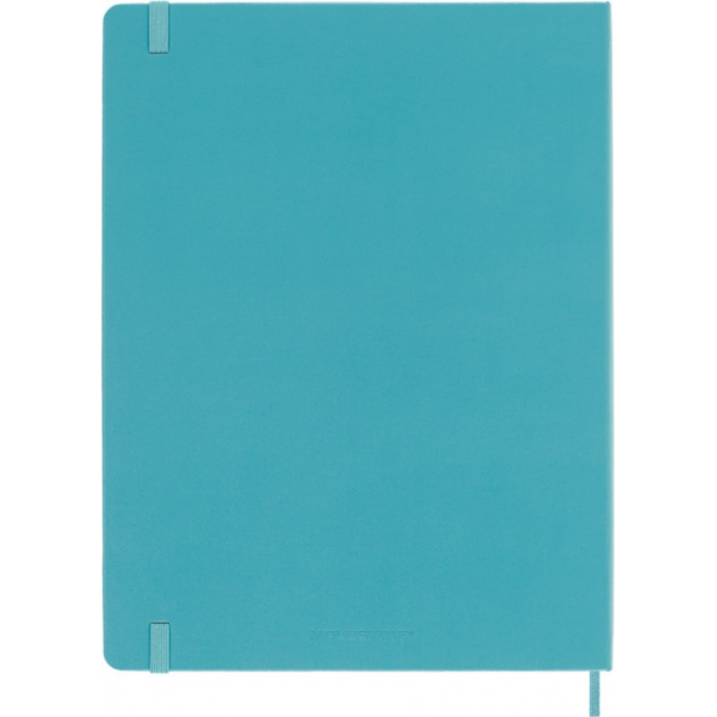 Notes MOLESKINE Classic XL (19x25 cm) w linie, twarda oprawa, reef blue, 192 strony, niebieski