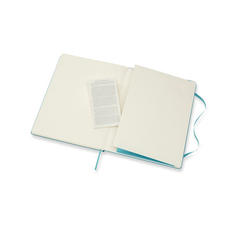 Notes MOLESKINE Classic XL (19x25 cm) w linie, twarda oprawa, reef blue, 192 strony, niebieski