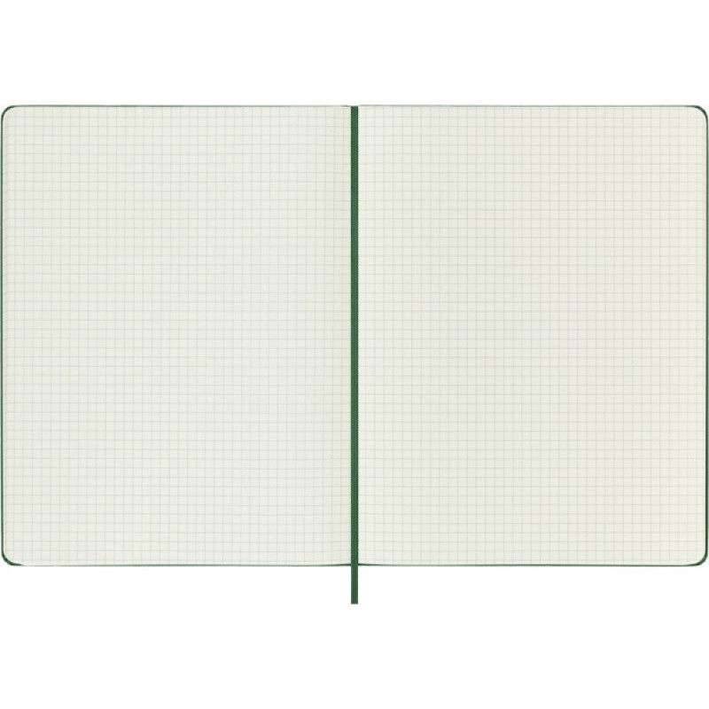 Notes MOLESKINE Classic XL (19x25cm) w kratkę, twarda oprawa, myrtle green, 192 strony, zielony