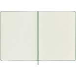 Notes MOLESKINE Classic XL (19x25cm) w kratkę, twarda oprawa, myrtle green, 192 strony, zielony