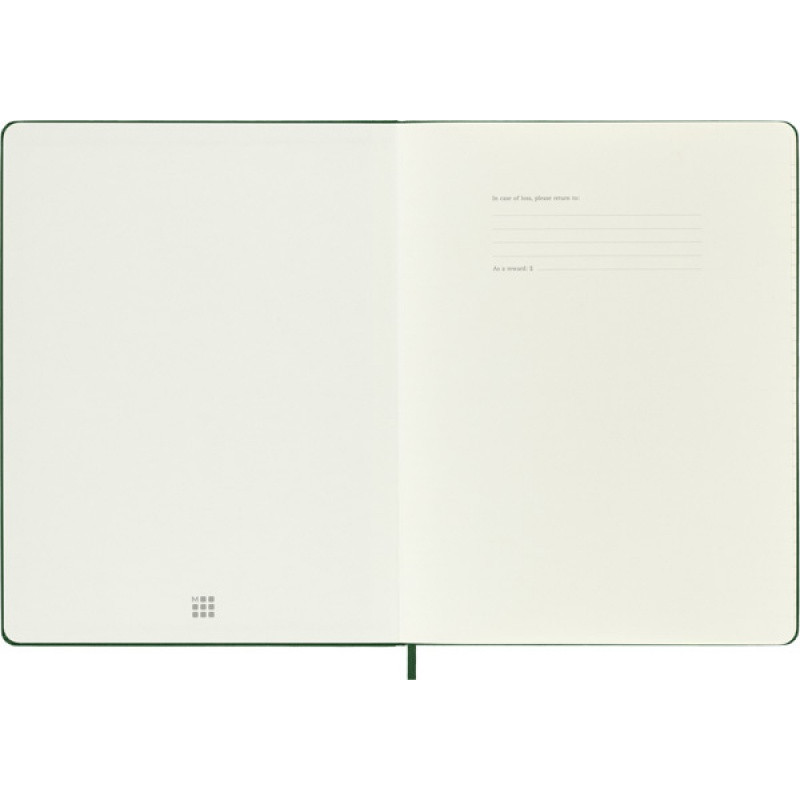 Notes MOLESKINE Classic XL (19x25cm) w linie, twarda oprawa, myrtle green, 192 strony, zielony