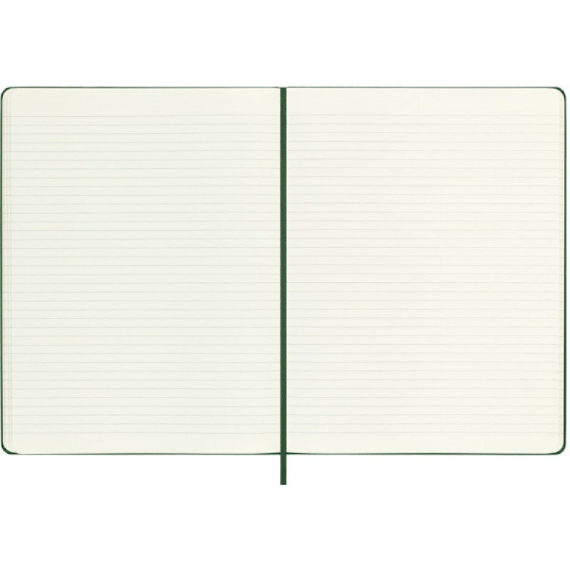 Notes MOLESKINE Classic XL (19x25cm) w linie, twarda oprawa, myrtle green, 192 strony, zielony