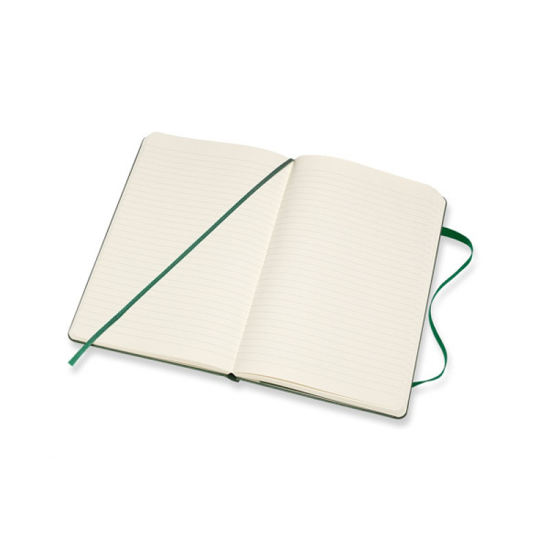 Notes MOLESKINE Classic L (13x21cm) w linie, twarda oprawa, myrtle green, 240 stron, zielony