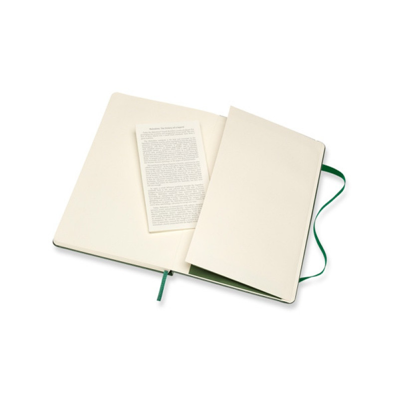 Notes MOLESKINE Classic L (13x21cm) w linie, twarda oprawa, myrtle green, 240 stron, zielony