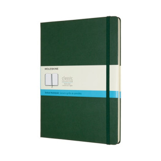 Notes MOLESKINE Classic XL (19x25cm) w kropki, twarda oprawa, myrtle green, 192 strony, zielony