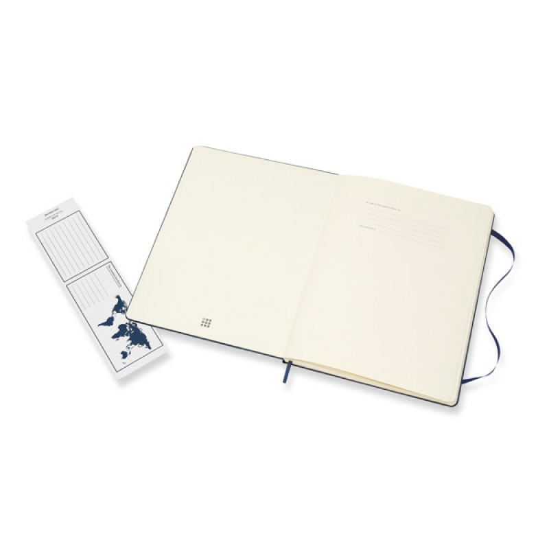 Notes MOLESKINE Classic XL (19x25cm) w linie, twarda oprawa, sapphire blue, 192 strony, niebieski