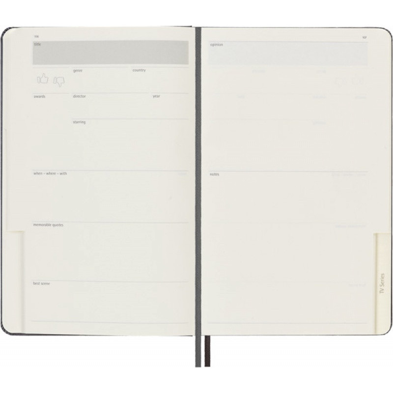 Notes MOLESKINE Passion Journal Movies & TV, 400 stron
