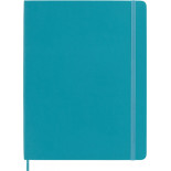 Notes MOLESKINE XL (19x25 cm) w linie, miękka oprawa, reef blue, 192 strony, niebieski