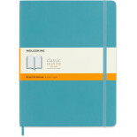Notes MOLESKINE XL (19x25 cm) w linie, miękka oprawa, reef blue, 192 strony, niebieski