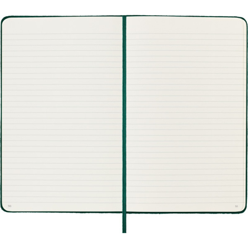 Notes MOLESKINE edycja limitowana Velvet L (13x21 cm) w linie, BOX, zielony