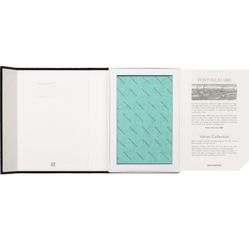 Notes MOLESKINE edycja limitowana Velvet L (13x21 cm) w linie, BOX, zielony