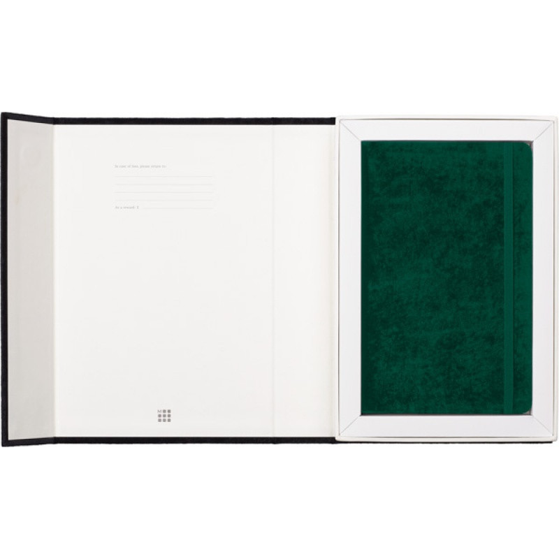 Notes MOLESKINE edycja limitowana Velvet L (13x21 cm) w linie, BOX, zielony