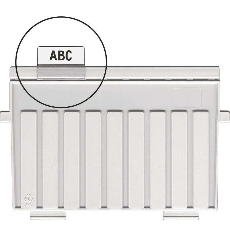 Indeksy do przekładek HAN Kartei, PVC, 10 szt., transparentne