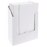 Teczka z gumką OFFICE PRODUCTS, karton, A4, 300gsm, 3-skrz., gumka mix kolorów, biała