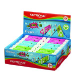 Gumka do ścierania KEYROAD Kaleidoscope, trójkątna, display, mix kolorów