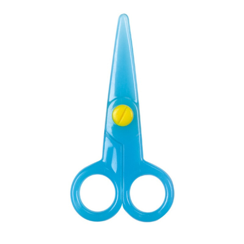 Nożyczki szkolne KEYROAD Security, 12,5cm, zaokrąglone, display, mix kolorów