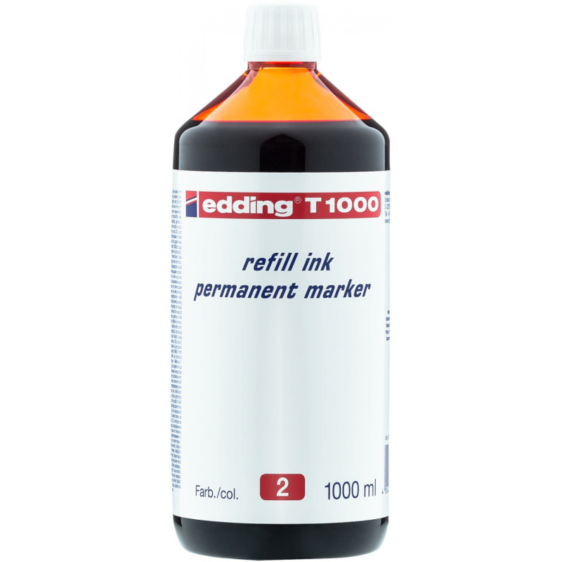 Tusz do uzupełniania markerów permanentnych e-t1000 EDDING, czerwony