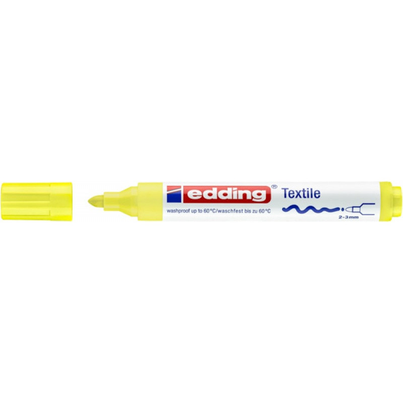 Marker tekstylny e-4500 EDDING, 2-3 mm, żółty neonowy