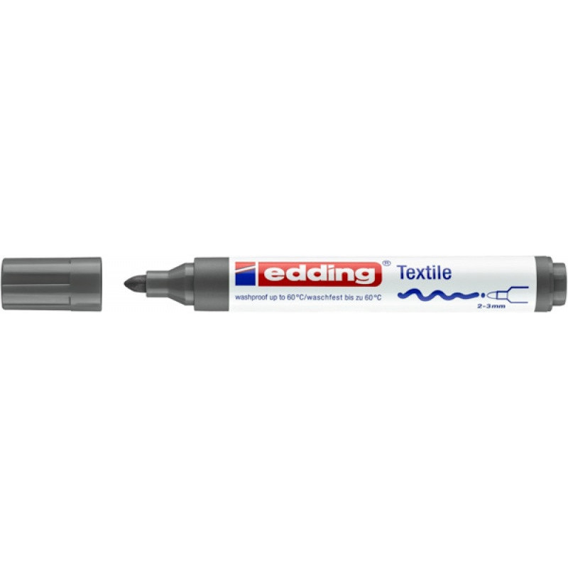 Marker tekstylny e-4500 EDDING, 2-3 mm, szary