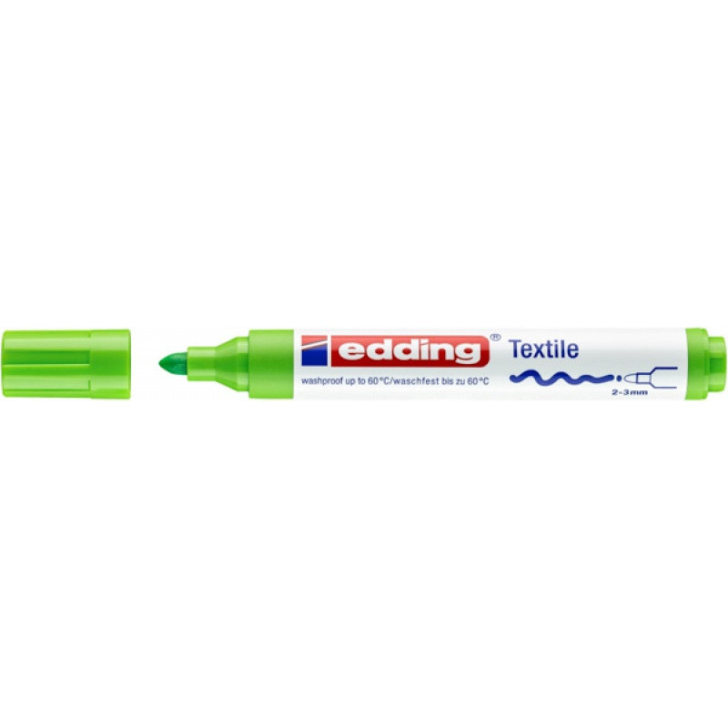 Marker tekstylny e-4500 EDDING, 2-3 mm, jasnozielony