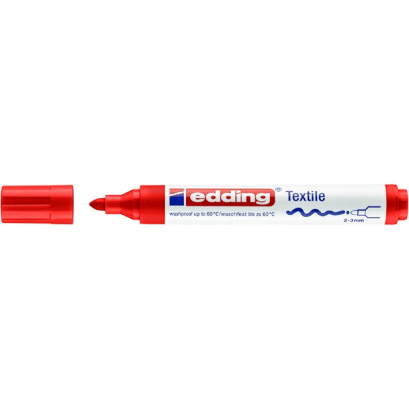 Marker tekstylny e-4500 EDDING, 2-3 mm, czerwony