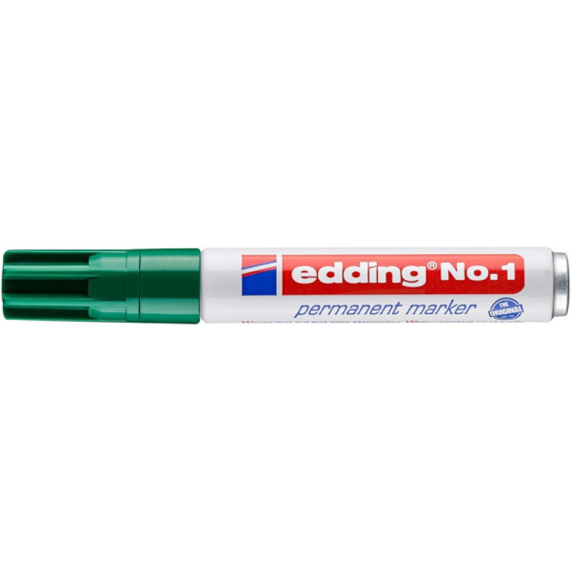 Marker permanentny no.1 EDDING, 1-5mm, zielony