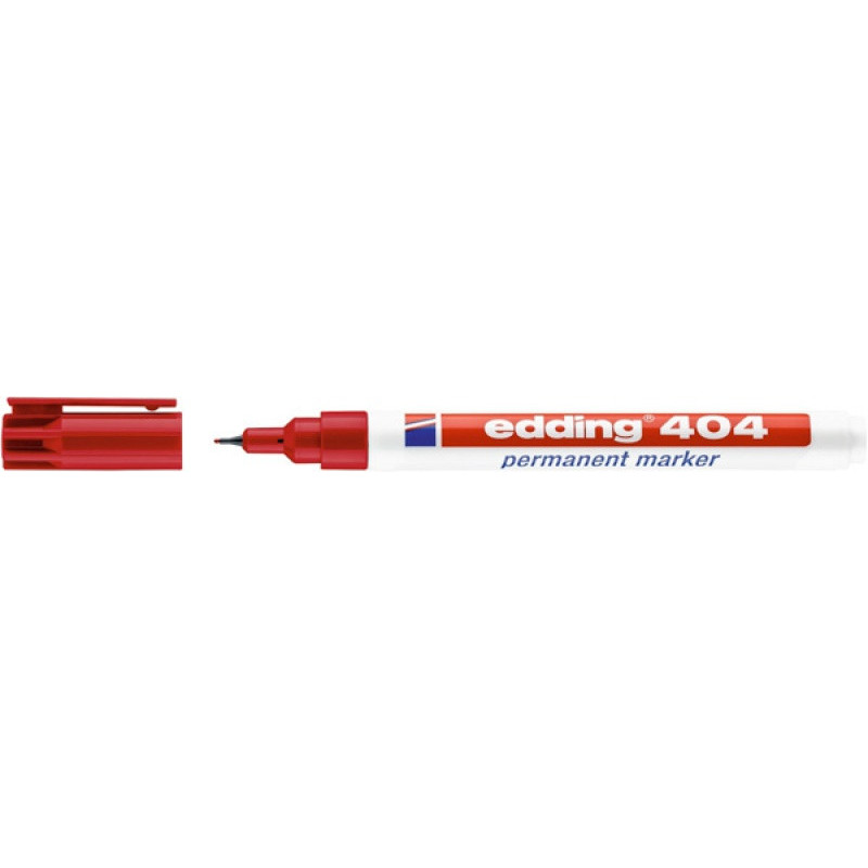 Marker permanentny e-404 EDDING, 0,75 mm, czerwony