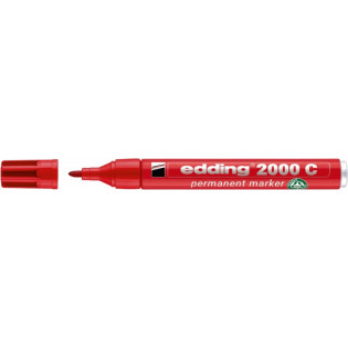 Marker permanentny e-2000c EDDING, 1,5-3 mm, czerwony