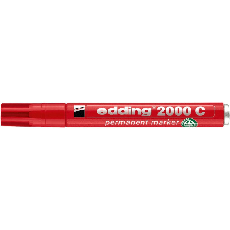 Marker permanentny e-2000c EDDING, 1,5-3 mm, czerwony